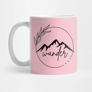 Minimalist Nature Tattoo Inspired Wander Design Mug